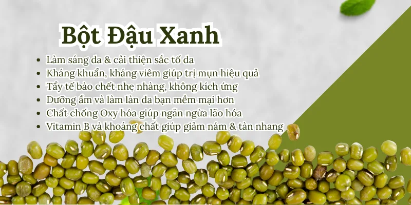 Mặt nạ bột đậu xanh và mật ong